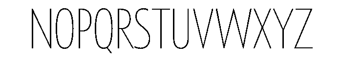 Tempo Extra Condensed Thin Font UPPERCASE