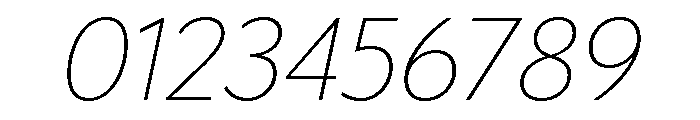 Tempo Extra Light Italic Font OTHER CHARS