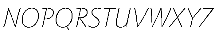 Tempo Extra Light Italic Font UPPERCASE