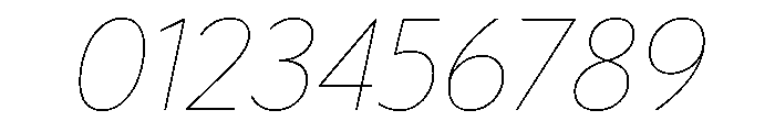 Tempo Hairline Italic Font OTHER CHARS