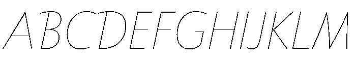 Tempo Hairline Italic Font UPPERCASE