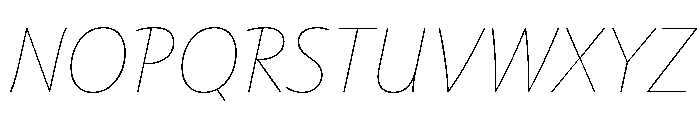 Tempo Hairline Italic Font UPPERCASE