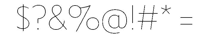 Tempo Hairline Font OTHER CHARS