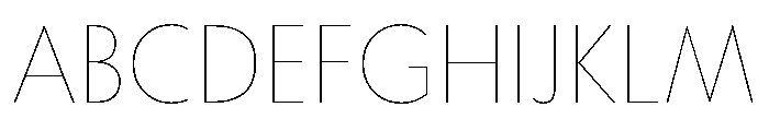 Tempo Hairline Font UPPERCASE