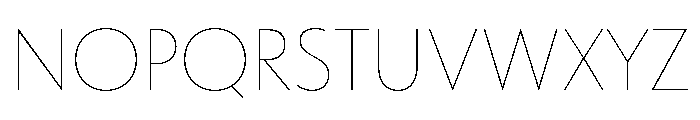 Tempo Hairline Font UPPERCASE