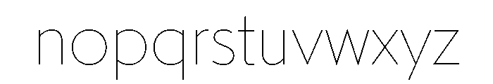 Tempo Hairline Font LOWERCASE
