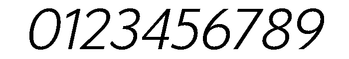 Tempo Light Italic Font OTHER CHARS