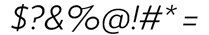 Tempo Light Italic Font OTHER CHARS