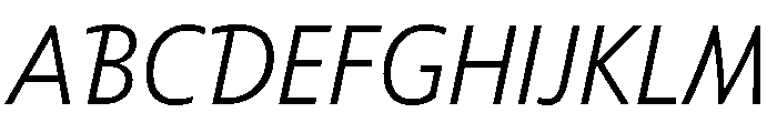 Tempo Light Italic Font UPPERCASE