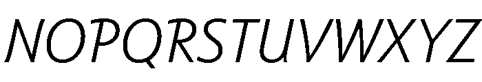 Tempo Light Italic Font UPPERCASE