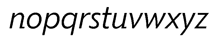Tempo Light Italic Font LOWERCASE