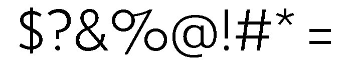 Tempo Light Font OTHER CHARS