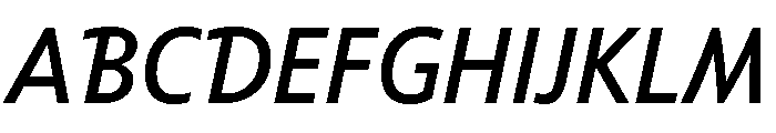 Tempo Medium Italic Font UPPERCASE