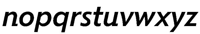 Tempo Medium Italic Font LOWERCASE