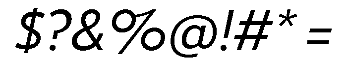 Tempo Regular Italic Font OTHER CHARS