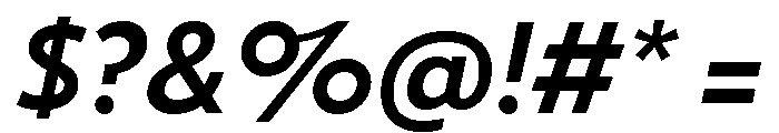Tempo Semi Bold Italic Font OTHER CHARS
