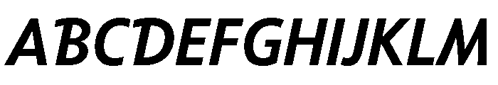 Tempo Semi Bold Italic Font UPPERCASE