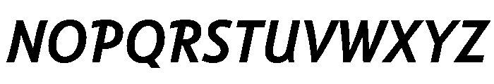 Tempo Semi Bold Italic Font UPPERCASE