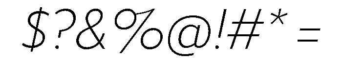 Tempo Semi Light Italic Font OTHER CHARS
