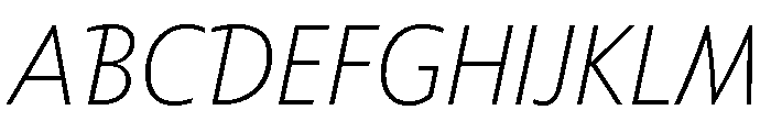 Tempo Semi Light Italic Font UPPERCASE