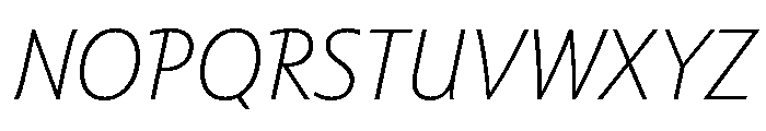 Tempo Semi Light Italic Font UPPERCASE