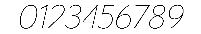 Tempo Thin Italic Font OTHER CHARS