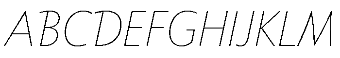 Tempo Thin Italic Font UPPERCASE