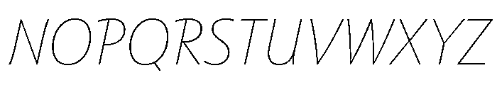 Tempo Thin Italic Font UPPERCASE