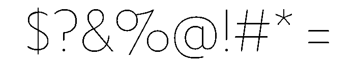 Tempo Thin Font OTHER CHARS