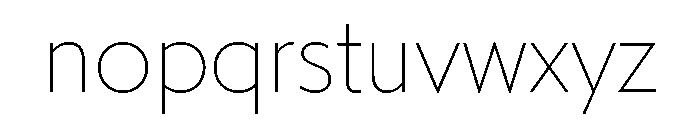 Tempo Thin Font LOWERCASE