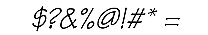 Techno Italic Font OTHER CHARS