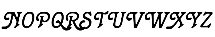 Terra Narrow Italic Font UPPERCASE