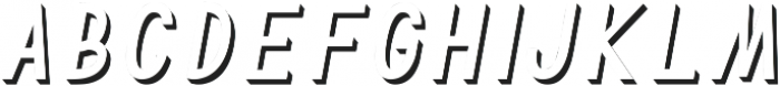 TF Continental 3D No.1 Italic ttf (400) Font LOWERCASE