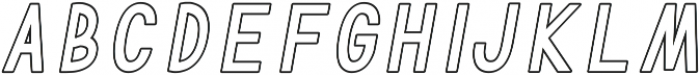 TF Continental Outline Italic ttf (400) Font UPPERCASE