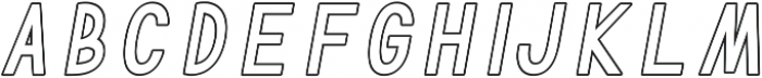 TF Continental Outline Italic ttf (400) Font LOWERCASE
