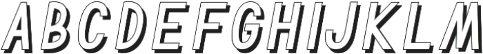 TF Continental Outline Shadow I ttf (400) Font LOWERCASE