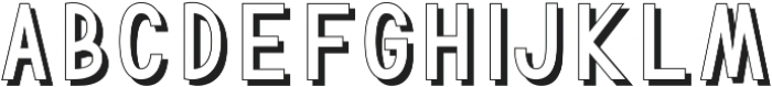 TF Continental Outline Shadow ttf (400) Font LOWERCASE