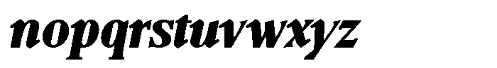TF Mighu Slab Variable TF Mighu Italic Extra Bold Font LOWERCASE