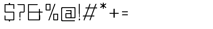 TF Monobreak Thin Font OTHER CHARS