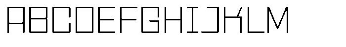 TF Monobreak Thin Font UPPERCASE