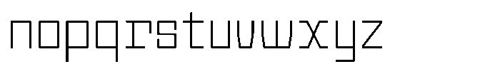 TF Monobreak Thin Font LOWERCASE
