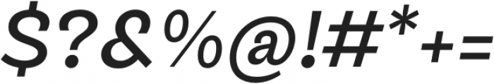 TG Glifko Medium Italic otf (500) Font OTHER CHARS