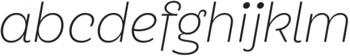 TG Glifko UltraLight Italic otf (300) Font LOWERCASE
