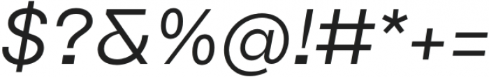 TG Reglic Regular Italic otf (400) Font OTHER CHARS