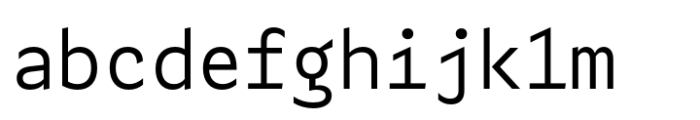 TG Frida Mono Light Font LOWERCASE