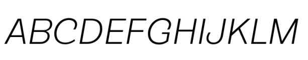 TG Glifko Light Italic Font UPPERCASE