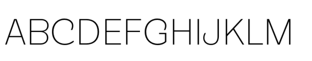 TG Glifko Ultra Light Font UPPERCASE