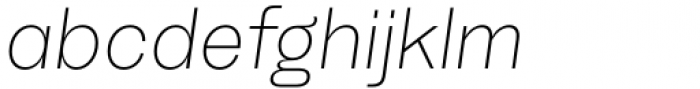 TG Haido Grotesk Extralight Italic Font LOWERCASE
