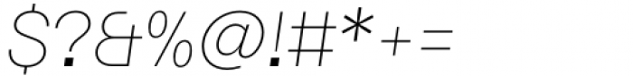 TG Haido Grotesk Thin Italic Font OTHER CHARS