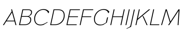 TG Minagi Sans Ultra Light Oblique Font UPPERCASE